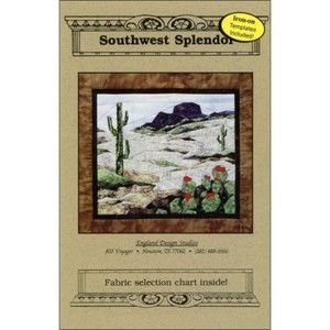 England Design Studio - Southwest Splendor Landscape Art Quilt - Size 19" x 17"